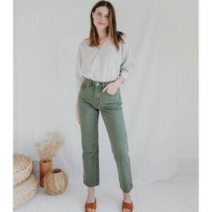 Esby Apparel Haley Jeans in Washed Olive 27